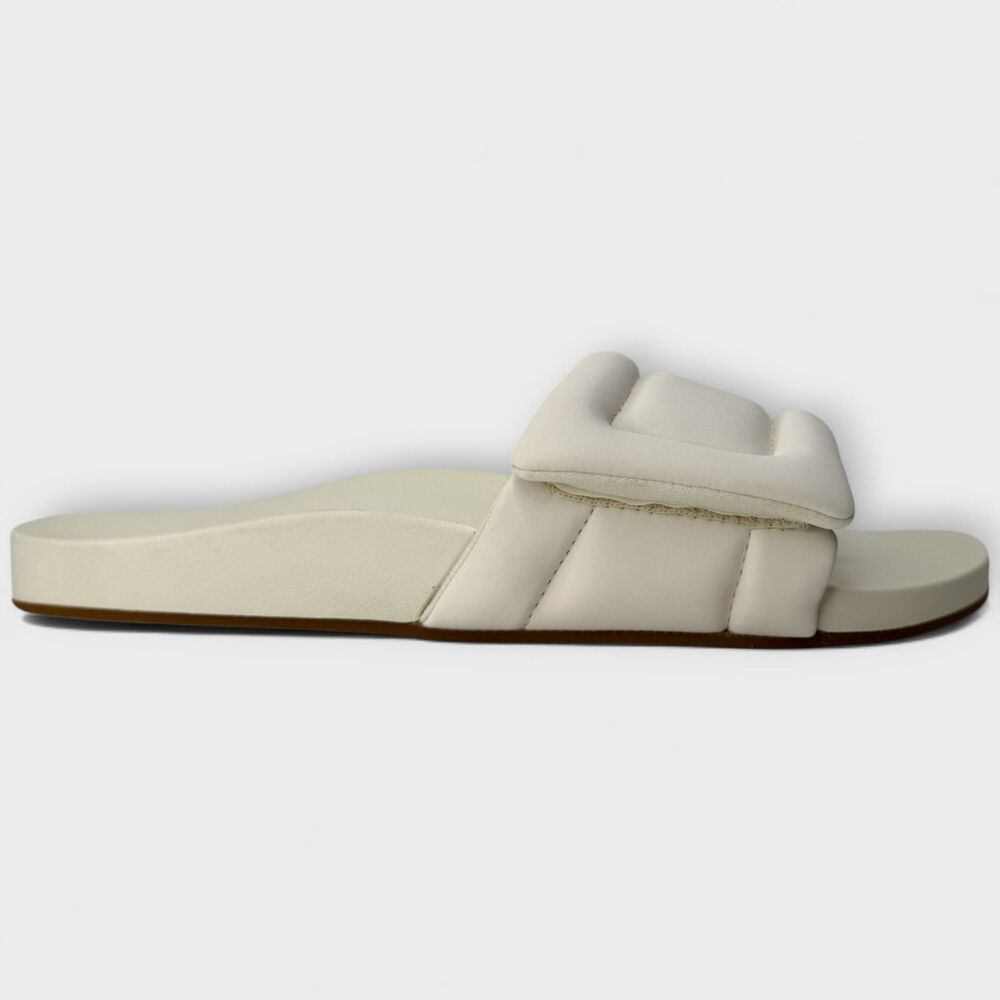 OluKai Sunbeam Puffy Slide Sandals Womens Size 9 Off White Arch Support NWOB - Picture 3 of 10